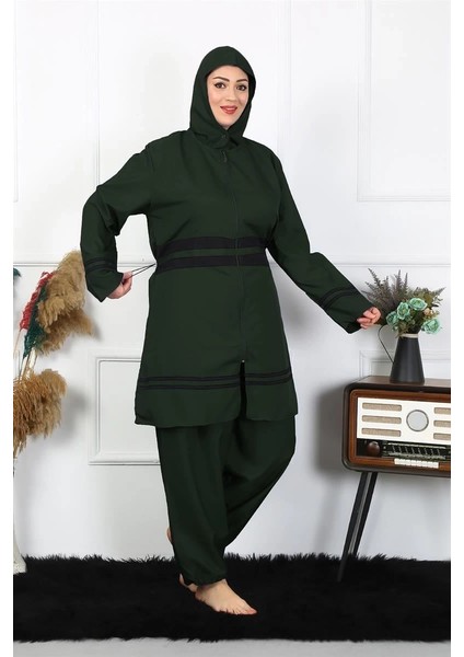 Büyük Beden Tesettür Mayo Haki fırsatları