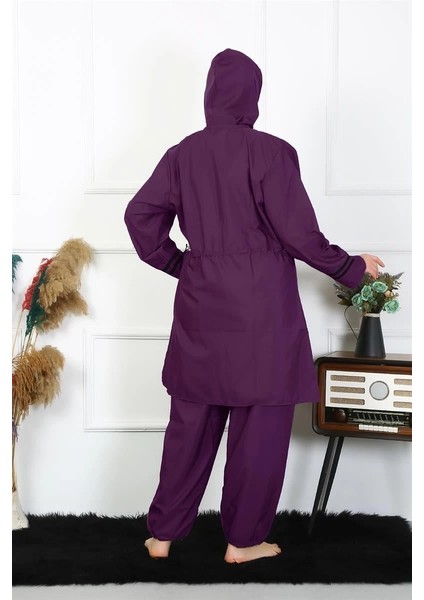 Büyük Beden Tesettür Mayo Mor modelleri