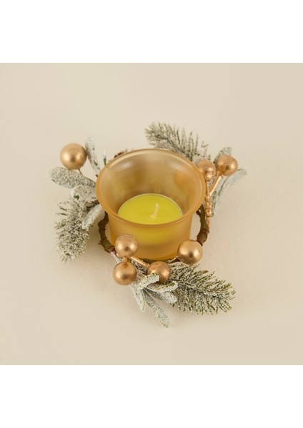 New Year Yılbaşı Winter Tealight Mum Gold