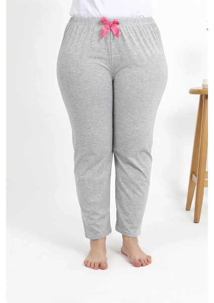 Kadın Pamuklu Büyük Beden Alt Pijama Gri fırsatları