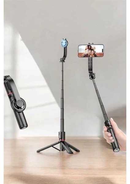 Kumandalı Tripod Telefon Tutucu Selfie Çubuğu 360 Derece Dönebilen modelleri