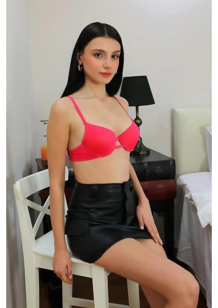 Kadın Destekli Balenli Sütyen Fuşya fırsatları