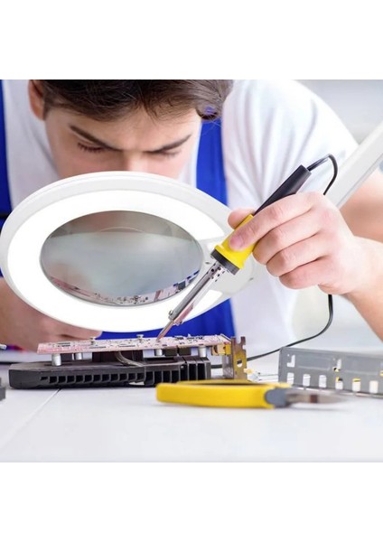 Geniş Mercekli Ayaklı Büyüteç | Ayarlanabilir LED Işığı fiyatları