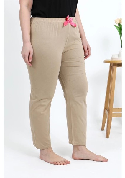 Kadın Pamuklu Büyük Beden Alt Pijama Bej fiyatları