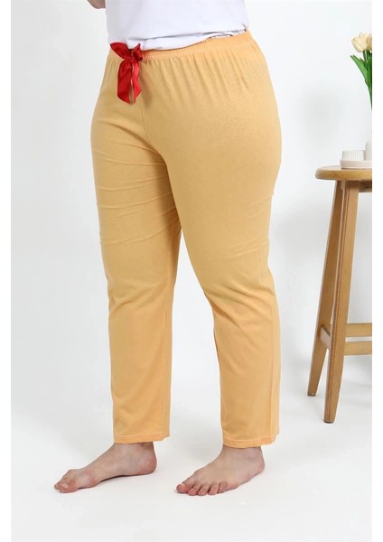 Kadın Pamuklu Büyük Beden Alt Pijama Sarı fırsatları