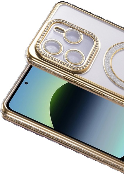 Xiaomi Redmi Note 14 4g Joke Simli Magneticsafe Kılıf - GOLD-(5796) - F708K695-U60708 fiyatları