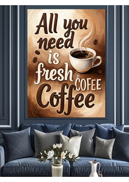 Kahve Her Zaman Iyidir Retro Dekoratif Kanvas - Mdf Ahşap Tablo fırsatları