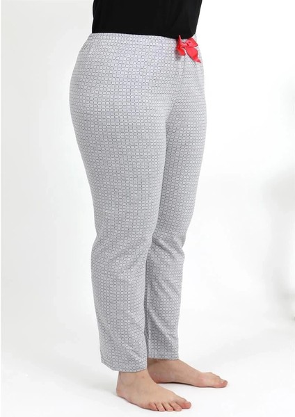 Kadın Pamuklu Büyük Beden Alt Pijama Gri modelleri