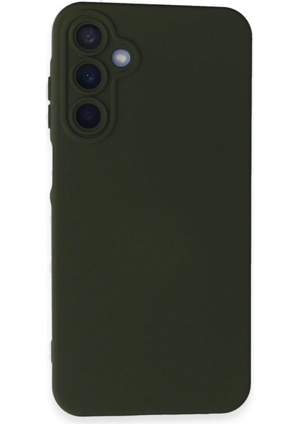 Samsung Galaxy A25 5g Kılıf Nano Içi Kadife Silikon - Koyu Yeşil