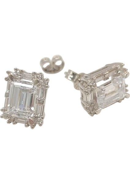 Zümrüt Kesim Tek Taşlı Küpe 14 Ayar Altın Hd Videolu