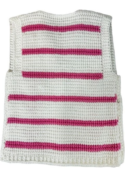 7471 El Örgüsü Kalp Desenli Örgü Yelek - 1 - 3 Yaş fırsatları