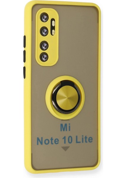 Xiaomi Mi Note 10 Lite Kılıf Montreal Yüzüklü Silikon Kapak - Sarı fiyatları