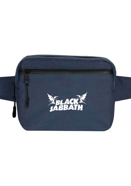 Black Sabbath Bel Çantası Fermuarlı Lacivert Renk