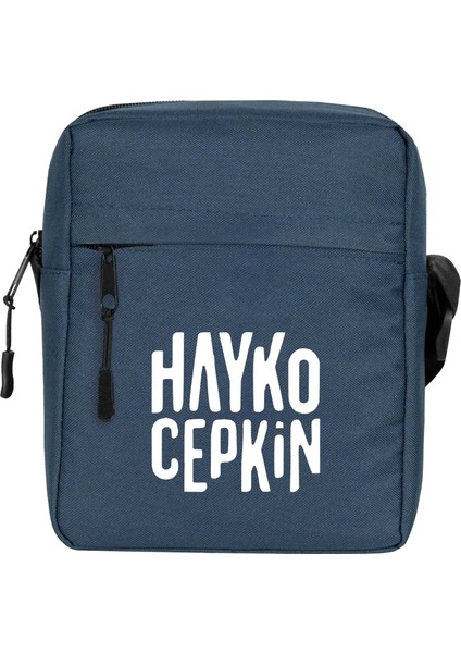 Hayko Cepkin Text Omuz Çantası Fermuarlı Lacivert Renk