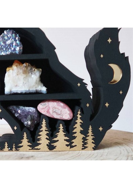 Kurt Kristal Ekran Raf Ahşap Esansiyel Yağ Depolama Rafı Duvar Asılı Dekor Oturma Odası Organizatör Süs Eşyaları (Yurt Dışından) modelleri