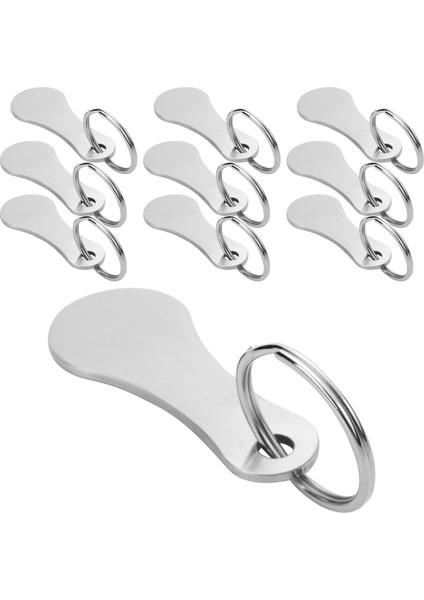 Anahtar Halka-Cans Olarak 10 Adet Paslanmaz Çelik Alışveriş Arabası Çıkarıcı Dükkalanan Arabası Jetonu Doğrudan Ayrılabilir (Yurt Dışından) modelleri