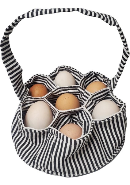 Yumurta Toplamak Için Mini Kumaş Yumurta Sepeti - 1 Adet Yumurta Toplama Sepeti Tavuk, Ördek ve Bıldırcın Yumurtası Için 7 Torba ile (Yurt Dışından)