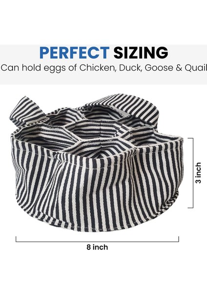 Yumurta Toplamak Için Mini Kumaş Yumurta Sepeti - 1 Adet Yumurta Toplama Sepeti Tavuk, Ördek ve Bıldırcın Yumurtası Için 7 Torba ile (Yurt Dışından) fırsatları