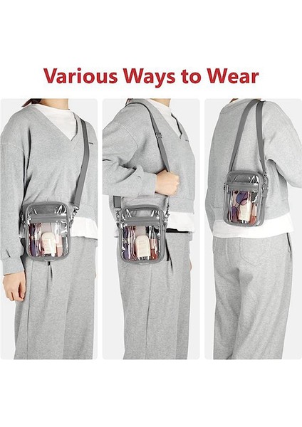 Clear Bag Stadyumu Onaylı, Açık Omuz Kayışı ile Açık Omuz Kayışı ile Açık Omuz Kayışı, Gri (Yurt Dışından) fırsatları