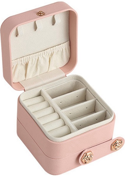 3 Katmanlı Mücevher Organizatörü, Kolye Halkası Küpeleri Için Taşınabilir Bölüm Mücevher Saklama Kutusu (Yurt Dışından)