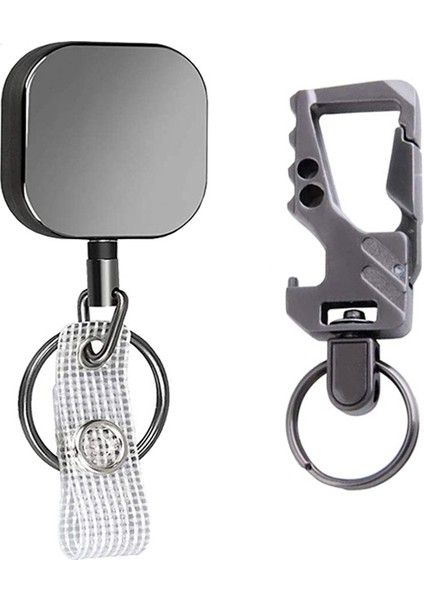 Office Lanyard Klip Anahtarlık Adı Etiket Tutucu Keying Kimliği Kart Anahtar Halka Kablosu Makarası Geri Çekme Anahtar Geri Tepme Rozeti (Yurt Dışından) fırsatları