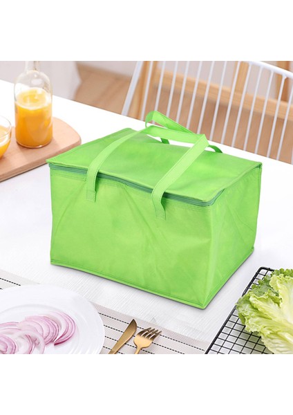 Katlanabilir Büyük Soğutucu Torba Taşınabilir Gıda Kek Yalıtımlı Torba Alüminyum Folyo Termal Kutu Su Geçirmez Buz Paketi Öğle Yemeği Kutusu Dağıtım Çantası Yeşil (Yurt Dışından) modelleri