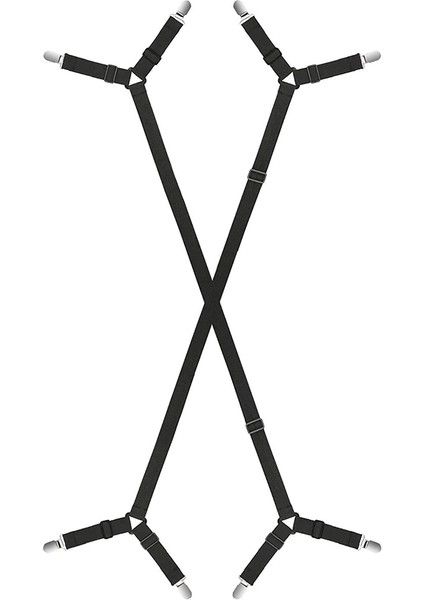 2pcs Ayarlanabilir Elastik Saklatıcılar Tavuk Tutucu Kayış Klipsi Yataklar Için Yatak Kapakları Kanepe Yastığı (Siyah) (Yurt Dışından)