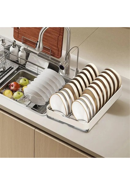 Mutfak Dolabı Organizatörü Çekin Bulaşık Rafını Drenaj Tahtası Çekmece Organizatörü ile Mutfak Oturma Odası B Için (Yurt Dışından) modelleri