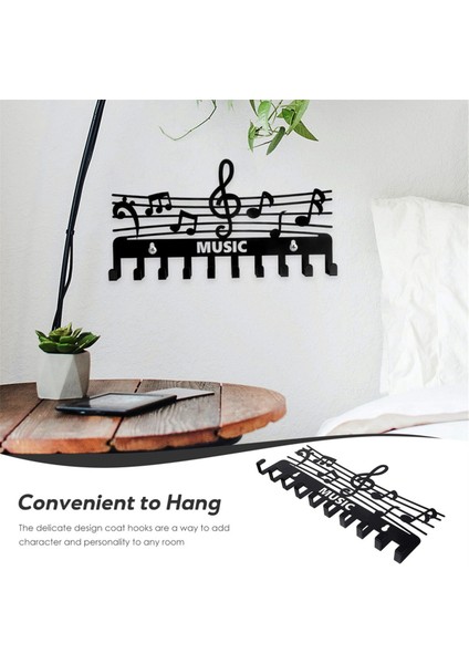 Anahtarlık Duvara Monte Hook Raf Hook Demiryolu Müzik Notu Şekil Vintage Ceket Kancaları Ceket Şapkası Havlu Raf Çantası (Yurt Dışından) indirimleri