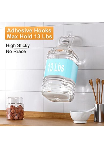 Ağır Hizmet Asmak Için Yapışkan Kancalar - 12 Paket Duvar Kancaları 13LB (Maks), Yapışkan Kancalar Su Geçirmez, Duvar Askıları (Yurt Dışından) fırsatları