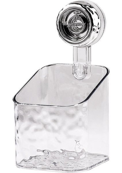 1 Adet Döner Vantuz Depolama Rafı Banyo Deliksiz Duvara Monte Organizasyon ve Depolama Kutusu Şeffaf-Gri, S (Yurt Dışından)