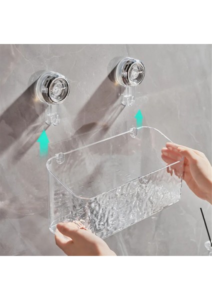 1 Adet Döner Vantuz Depolama Rafı Banyo Deliksiz Duvara Monte Organizasyon ve Depolama Kutusu Şeffaf-Gri, S (Yurt Dışından) indirimleri