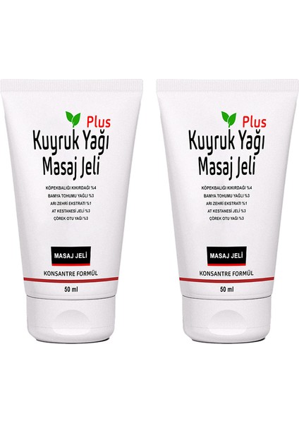 Kuyruk Yağı Masaj Jeli Plus: 2 Adet 50 ml Konsantre Formül
