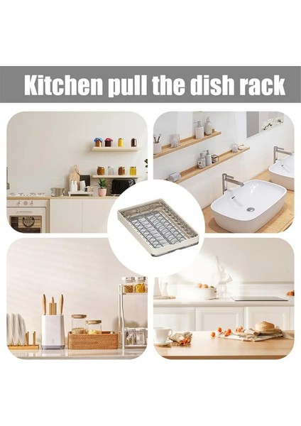 Mutfak Dolabı Organizatörü Çekin Bulaşık Rafını Drenaj Tahtası Çekmece Organizatörü ile Mutfak Oturma Odası B Için (Yurt Dışından) indirimleri