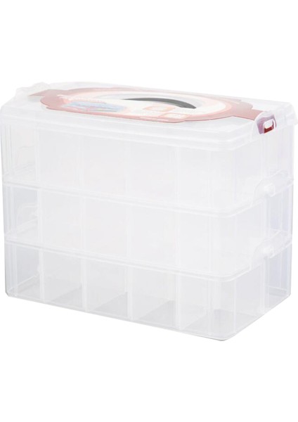 3 Katman Temizle 30 Izgara Washi Bant Kutlaması Şeffaf Alet Seti Kutu Aksesuarları Handcarry Kırtasiye Tutucu (Yurt Dışından)