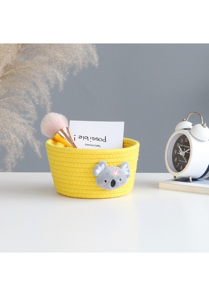 Karikatür Hayvanlar Dokuma Depolama Sepeti Çocuk Oyuncakları Masaüstü Organizatör Sunribat Depolama Kutusu Çamaşır Sepetleri - Jüt Lion (Yurt Dışından) modelleri