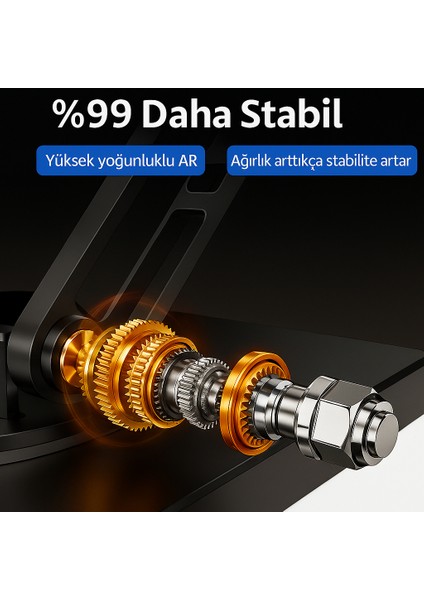 Katlanabilir Metal Laptop Standı 360 Döner Taban Dahili Fan Ayarlanabilir Eğim 17.3 Inc Kadar Uyumlu modelleri