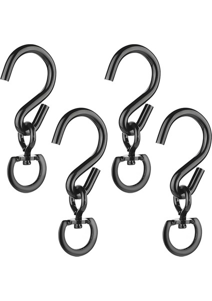 4 Adet Döner Bitki Askı Kapları Kancalar Ağır Hizmet Asma Bitki Kancası 360 Derece Döner Metal Kancalar Iç ve Dış Mekan (Yurt Dışından)