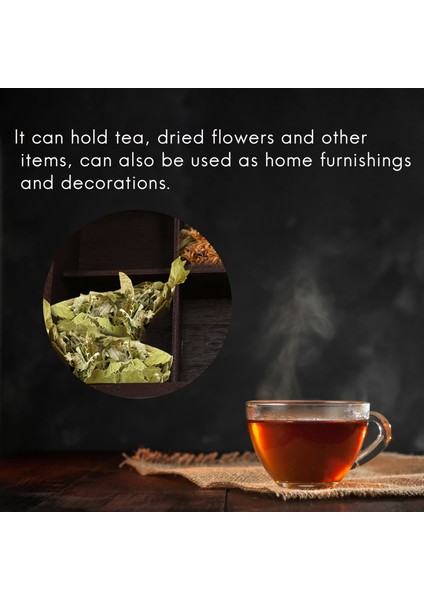 Ahşap 9 Izgaralar Çay Kutusu Çay Poşetleri Konteyner Saklama Kutusu Kare Hediye Kutusu Kılıf Şeffaf Üst ​​kapak Takı Saklama Kutusu-Kırmızı Şarap Renk (Yurt Dışından) fiyatları