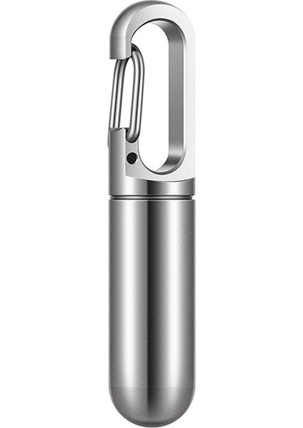 Taşınabilir Ilaç Şişesi Paslanmaz Çelik Ilaç Şişesi Anahtarlık Kutusu Konteyner Su Geçirmez Ilaç Kutusu Anahtarlık, Gümüş (Yurt Dışından)