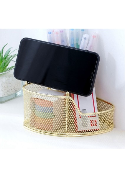 Zarif Örgü Kalem Tutucu Üçgen Şeklindeki Metal Kırtasiye Depolama Tutucu 3 Bölme Masaüstü Ofis Depolama Sahibi B (Yurt Dışından) fiyatları