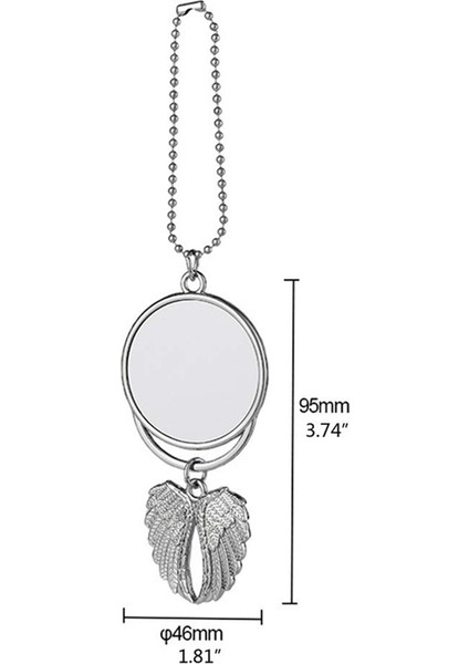 Isı Süblimasyon Boşlukları Anahtar Yapımı Kolye Boşluklar Araba Asılı Süsleme Melek Kanadı Baskı Kolye Takı Yapımı, A (Yurt Dışından) indirimleri