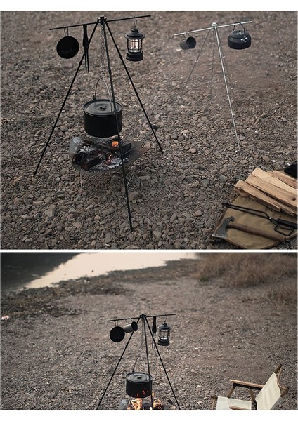 Siyah Açık Alüminyum Alümlü Tripod Askı Depolama Rafı Taşınabilir Çapraz Çubuk Seti Geri Çekilebilir Asılı Tencere Braketi (Yurt Dışından) fırsatları