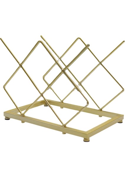 Ferforje Altın Şarap Rafı Ev Şarap Depolama Raf Şarap Raf Süsleri (Yurt Dışından)