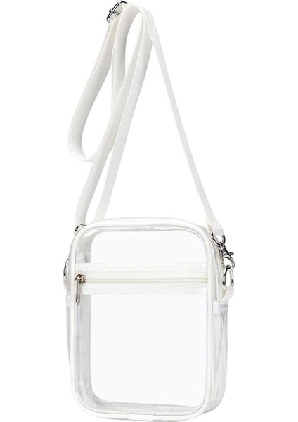 Clear Bag Stadyumu Onaylı, Spor Açık Omuz Kayışı ile Temiz Çanta, Beyaz (Yurt Dışından)