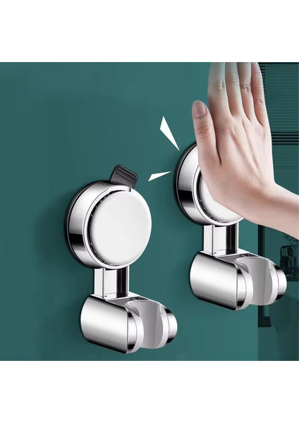 Yeni Benzersiz Yatay Ayar, Vantuz El Duş Başlığı, Büyük Duş Başlığı Destekleri, Duvara Monte Gümüş (Yurt Dışından) indirimleri