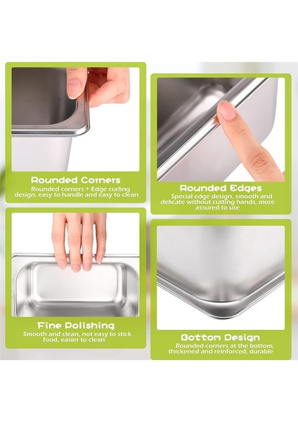 1/9 Boyutu 4 Inç Derinliğinde Otel Tavaları Anti Tıkırtı Paslanmaz Çelik Buhar Masa Tavaları Ticari Metal Gıda Yemek Tepsileri (Yurt Dışından) fiyatları