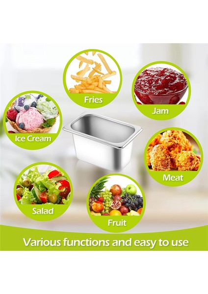 1/9 Boyutu 4 Inç Derinliğinde Otel Tavaları Anti Tıkırtı Paslanmaz Çelik Buhar Masa Tavaları Ticari Metal Gıda Yemek Tepsileri (Yurt Dışından) fırsatları