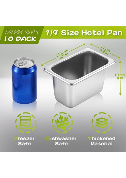 1/9 Boyutu 4 Inç Derinliğinde Otel Tavaları Anti Tıkırtı Paslanmaz Çelik Buhar Masa Tavaları Ticari Metal Gıda Yemek Tepsileri (Yurt Dışından) indirimleri