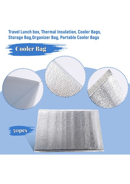 50PCS Öğle Yemeği Soğutucu Çanta Yalıtım Katlanır Piknik Taşınabilir Buz Paketi Gıda Termal Çanta Yiyecek Dağıtım Içeceği Taşıyıcı Yalıtımlı Çanta (Yurt Dışından) indirimleri